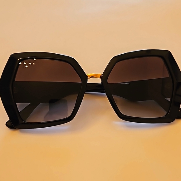 Dolce & Gabbana Black and Gold Sunglasses with Box, Case, Pouch,Care Booklet - Picture 9 of 13